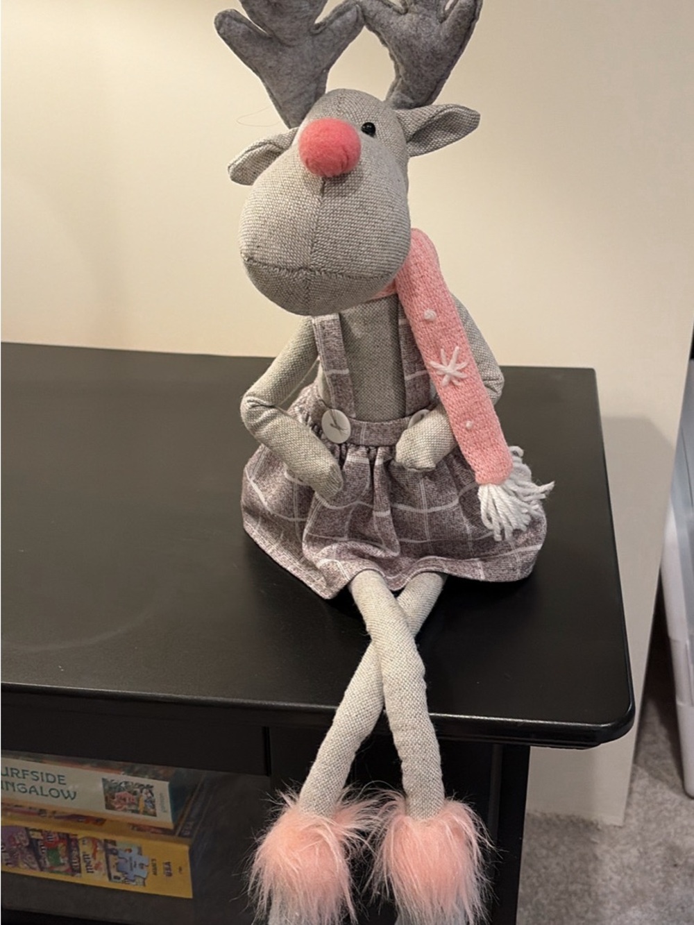 Reindeer — Gray with Pink Accents